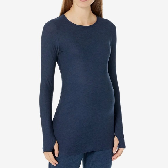 Beyond Yoga Tops - Beyond Yoga Long Sleeve Tee - Navy Blue